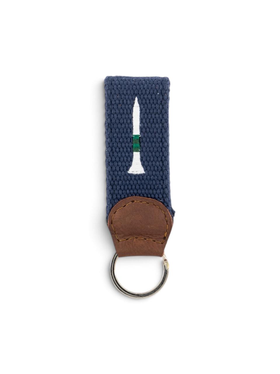 Woven Key Ring in navy tee #color_Navy with Tee