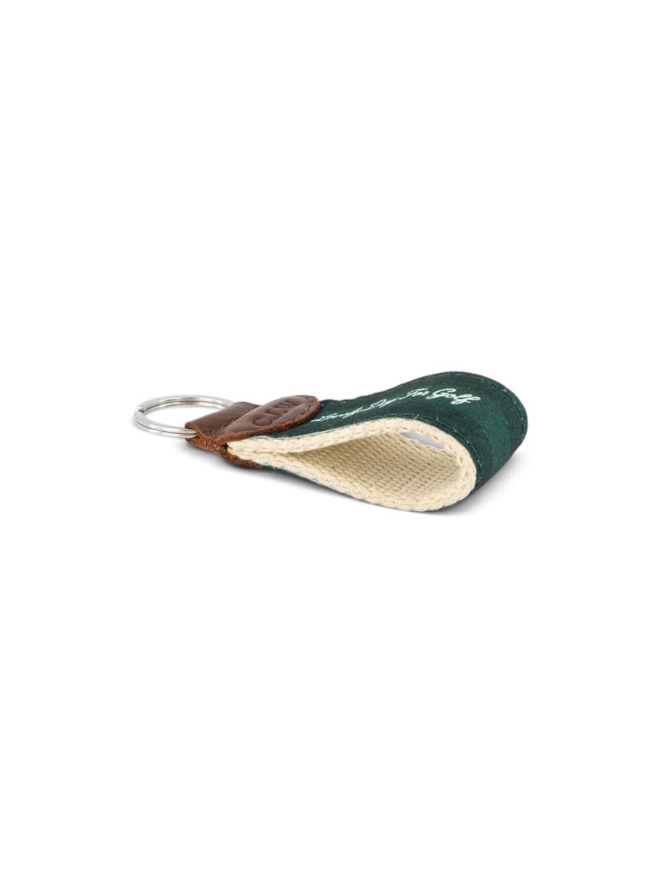 Woven Key Ring in green, view 2 #color_Green