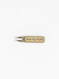 Brass divot tool engraved Lovely Day For Golf
