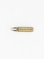 Brass divot tool engraved Lovely Day For Golf