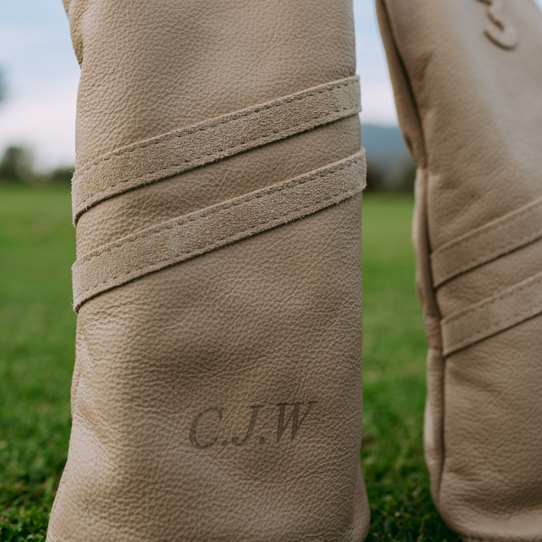 Cream and Suede Stripes Headcover