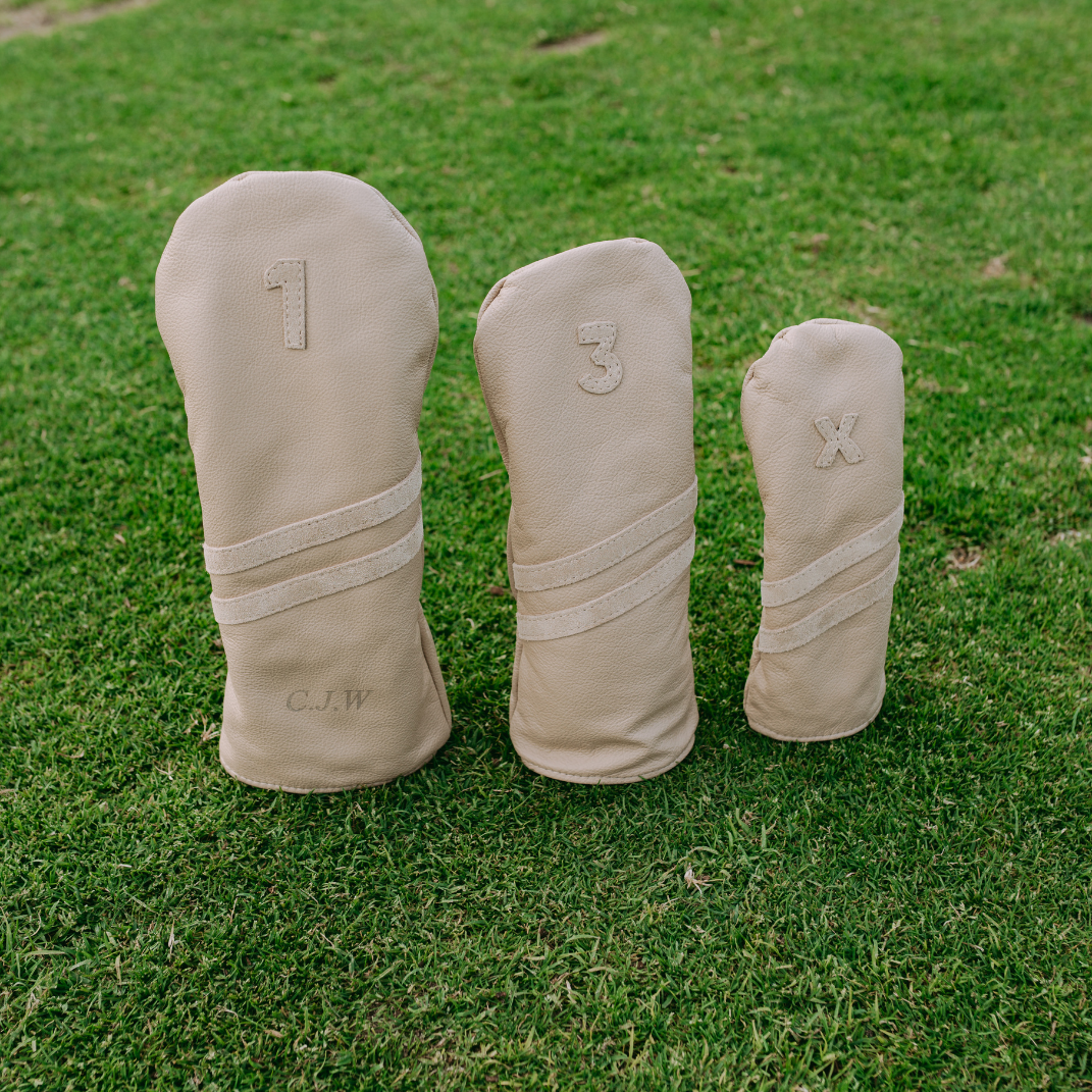 Cream and Suede Stripes Headcover