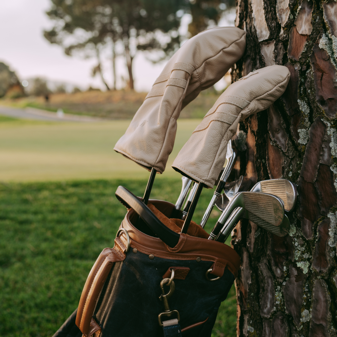Cream and Suede Stripes Headcover