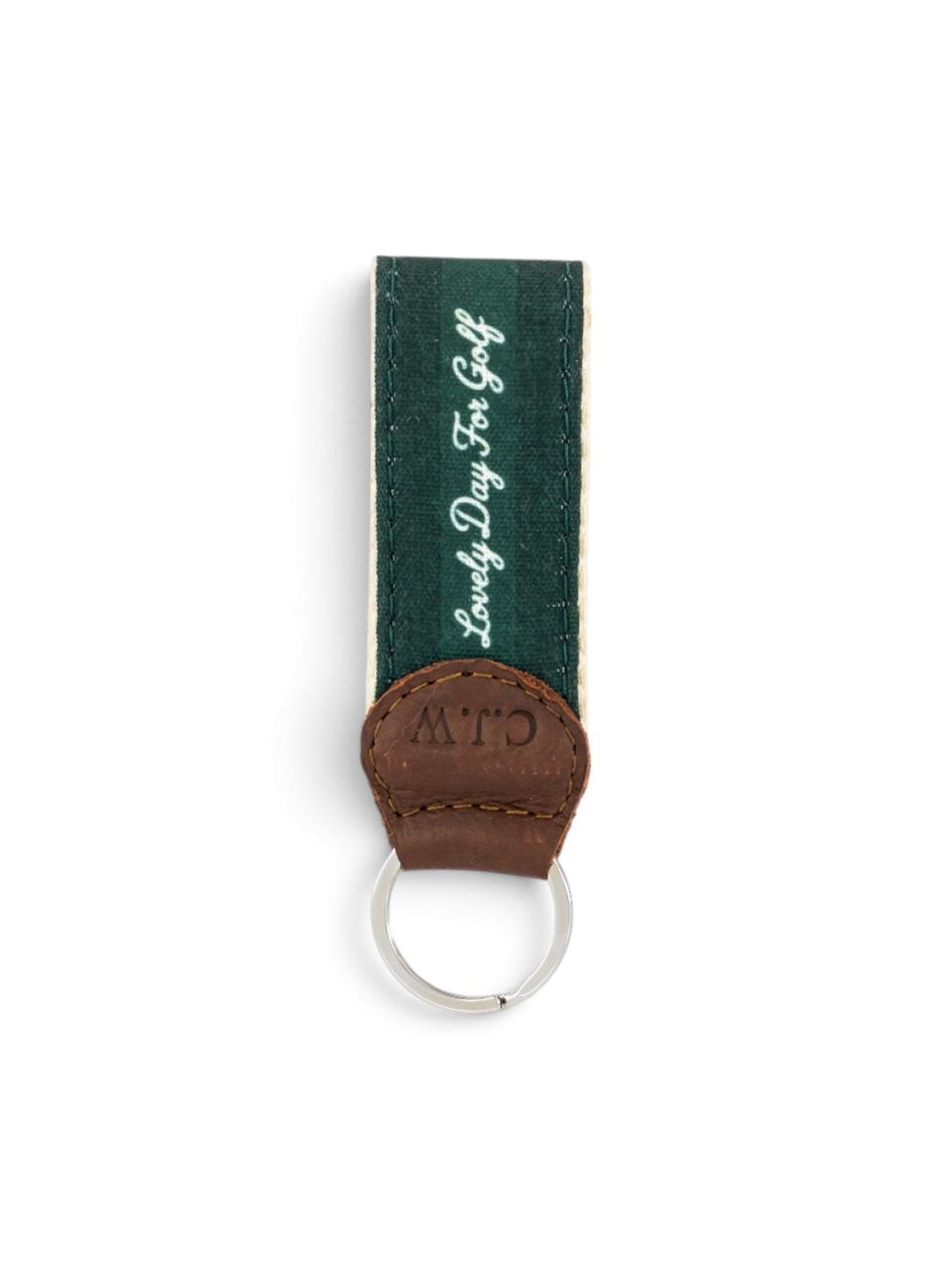 Woven Key Ring in green #color_Green