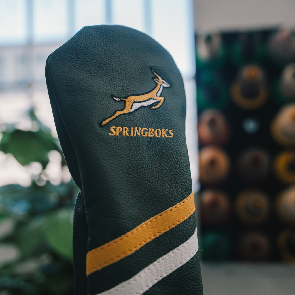Green and Gold Striped Headcover