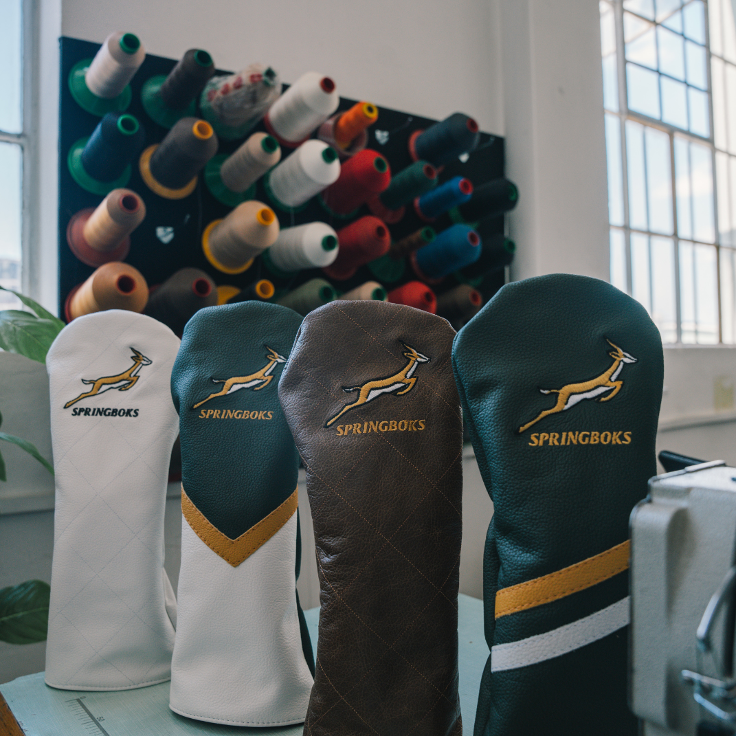 Green and Gold Striped Headcover