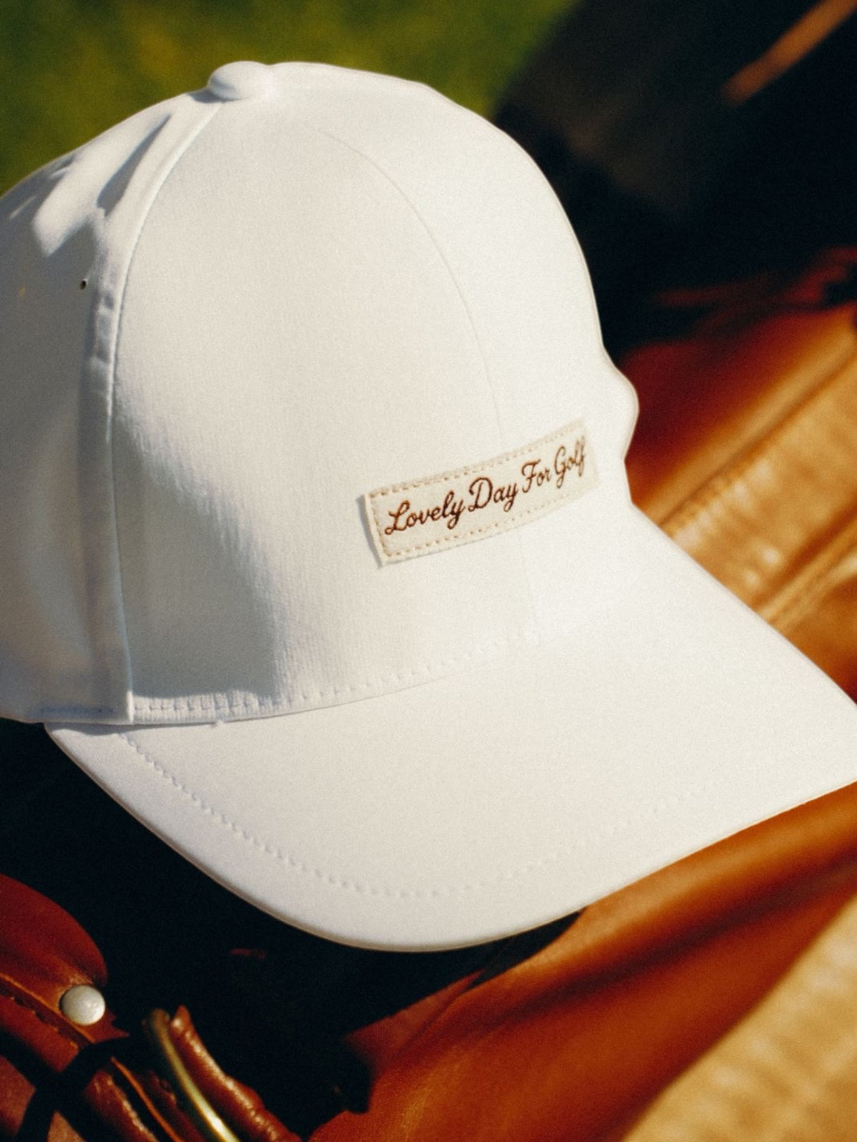 Woven Fitted cap in white, view 2 #color_White