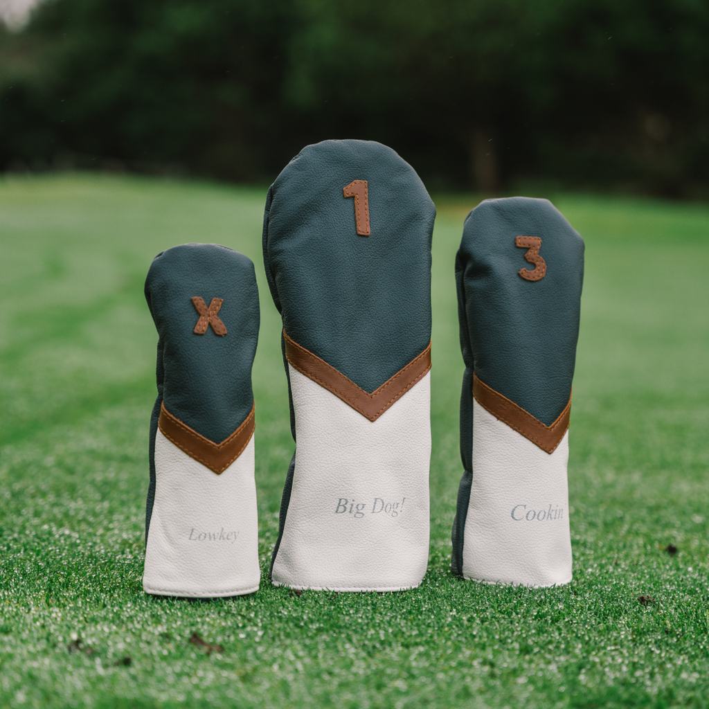Navy, Brown & White Headcover