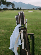 Brown, Cream Trim Leather Sunday Bag golf bag, view 5
