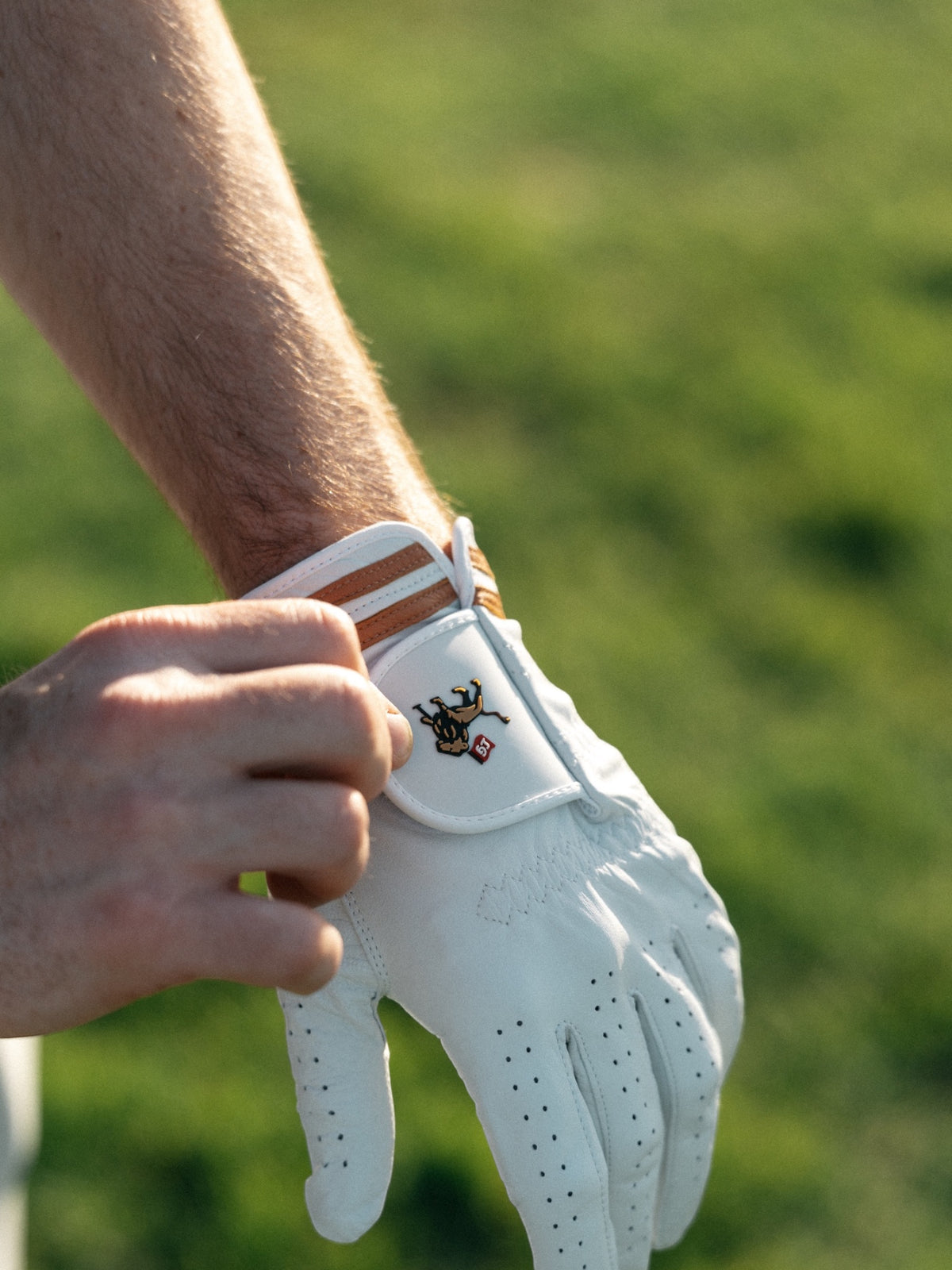 White & Tobacco glove, view 5