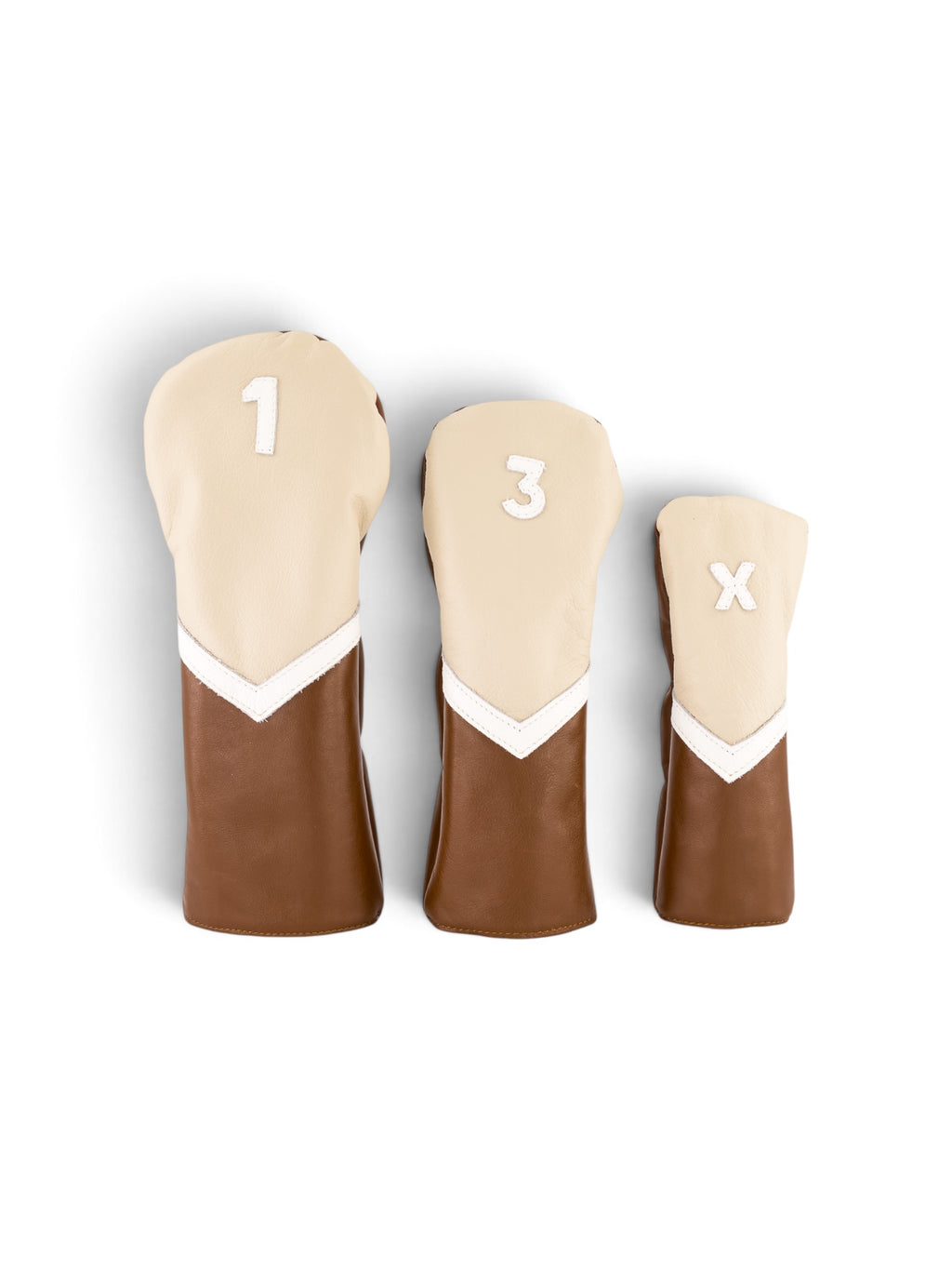 V-Stripe headcover, view 2 #color_Tan, White & Cream