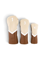 V-Stripe headcover, view 2 #color_Tan, White & Cream