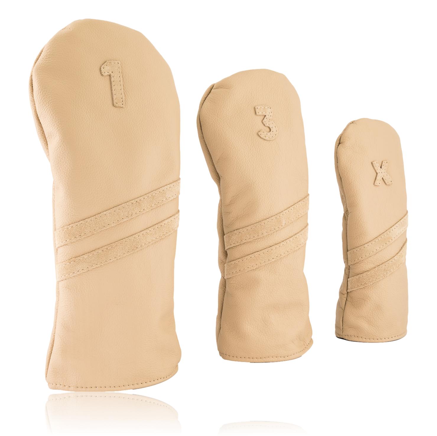 Cream and Suede Stripes Headcover