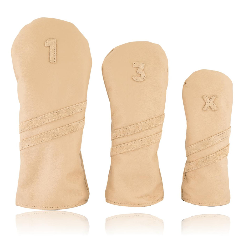 Cream and Suede Stripes Headcover