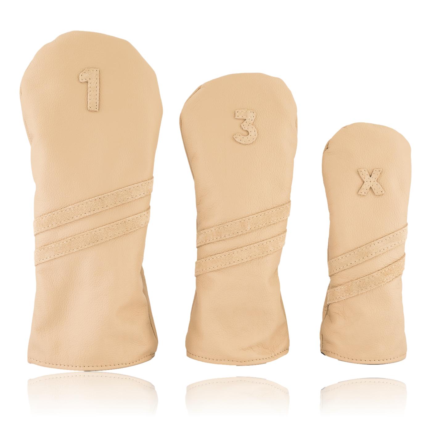 Cream and Suede Stripes Headcover