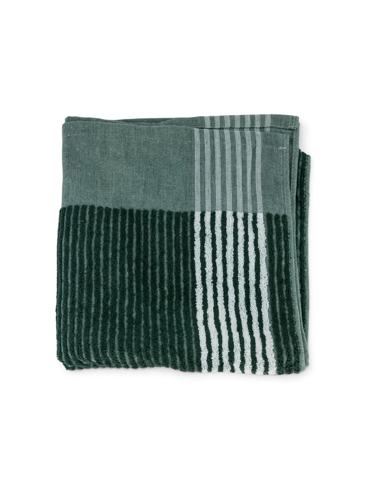 Caddie Towel in Green & White #color_Green & White