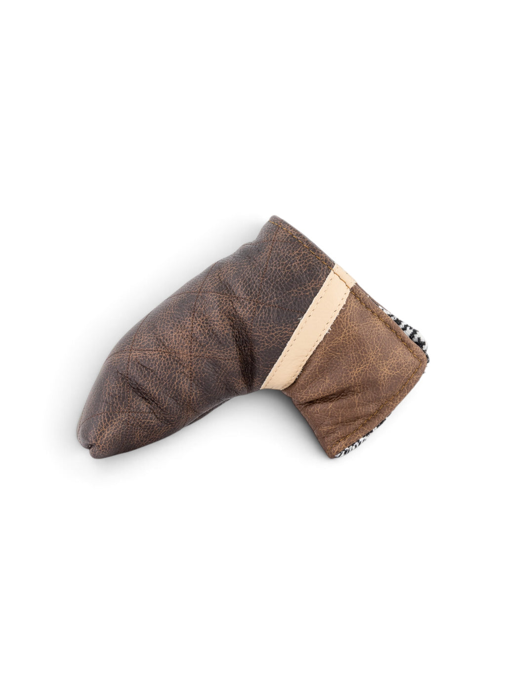 Blade Putter Cover in two tone brown & cream #color_Two Tone Brown & Cream
