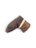 Blade Putter Cover in two tone brown & cream #color_Two Tone Brown & Cream