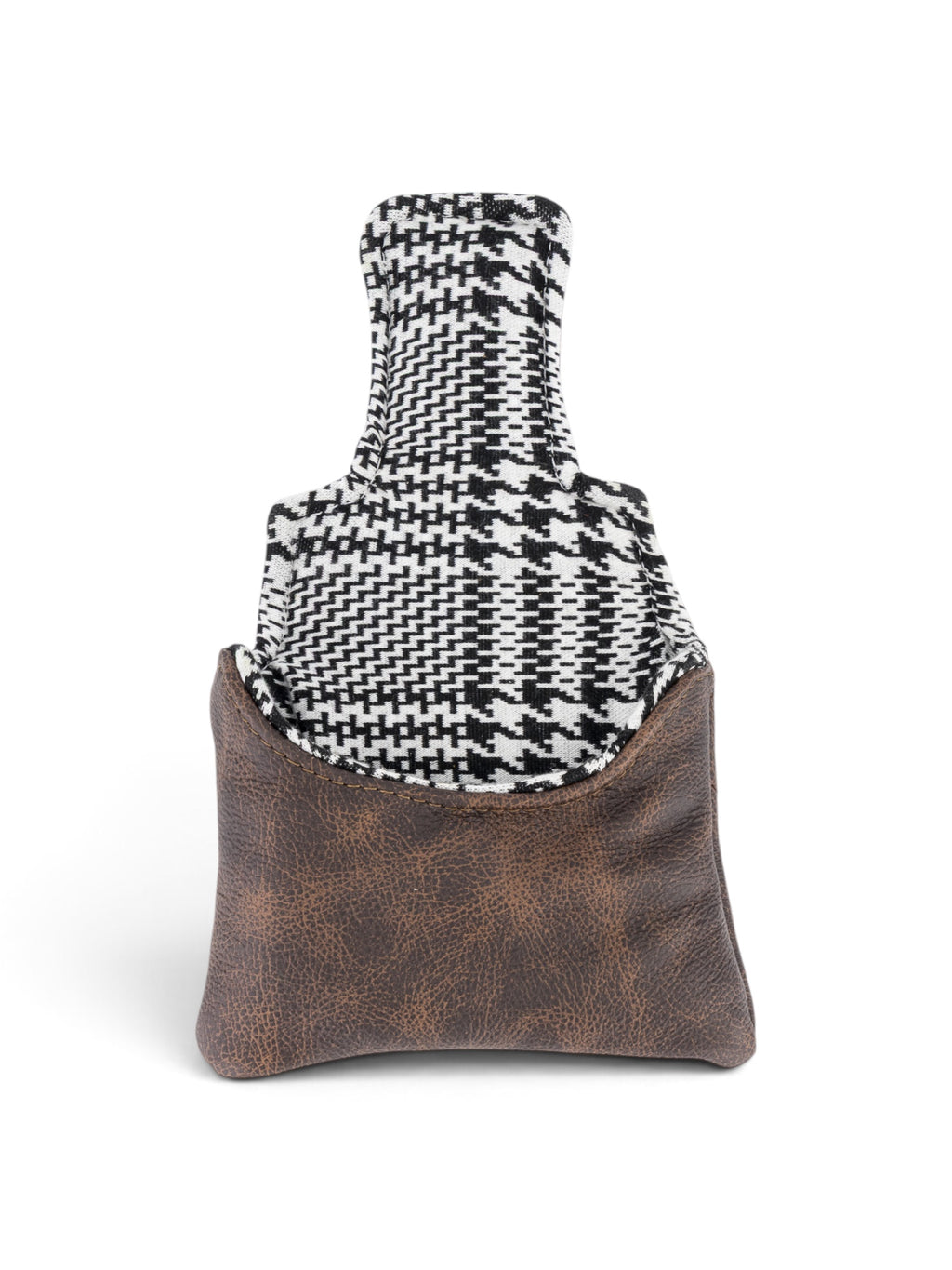 Mallet Putter Cover in two tone brown with stripes #color_Two Tone Brown with Stripes