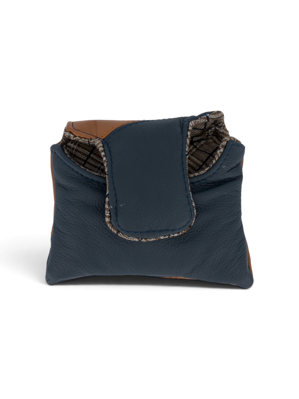 Mallet Putter Cover in navy & tan, view 2 #color_Navy & Tan