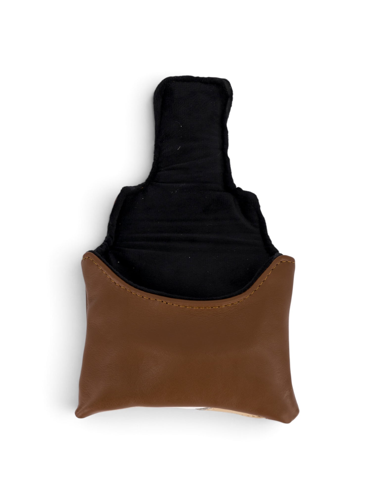 Mallet Putter Cover in white, tan & cream, view 2 #color_White, Tan & Cream