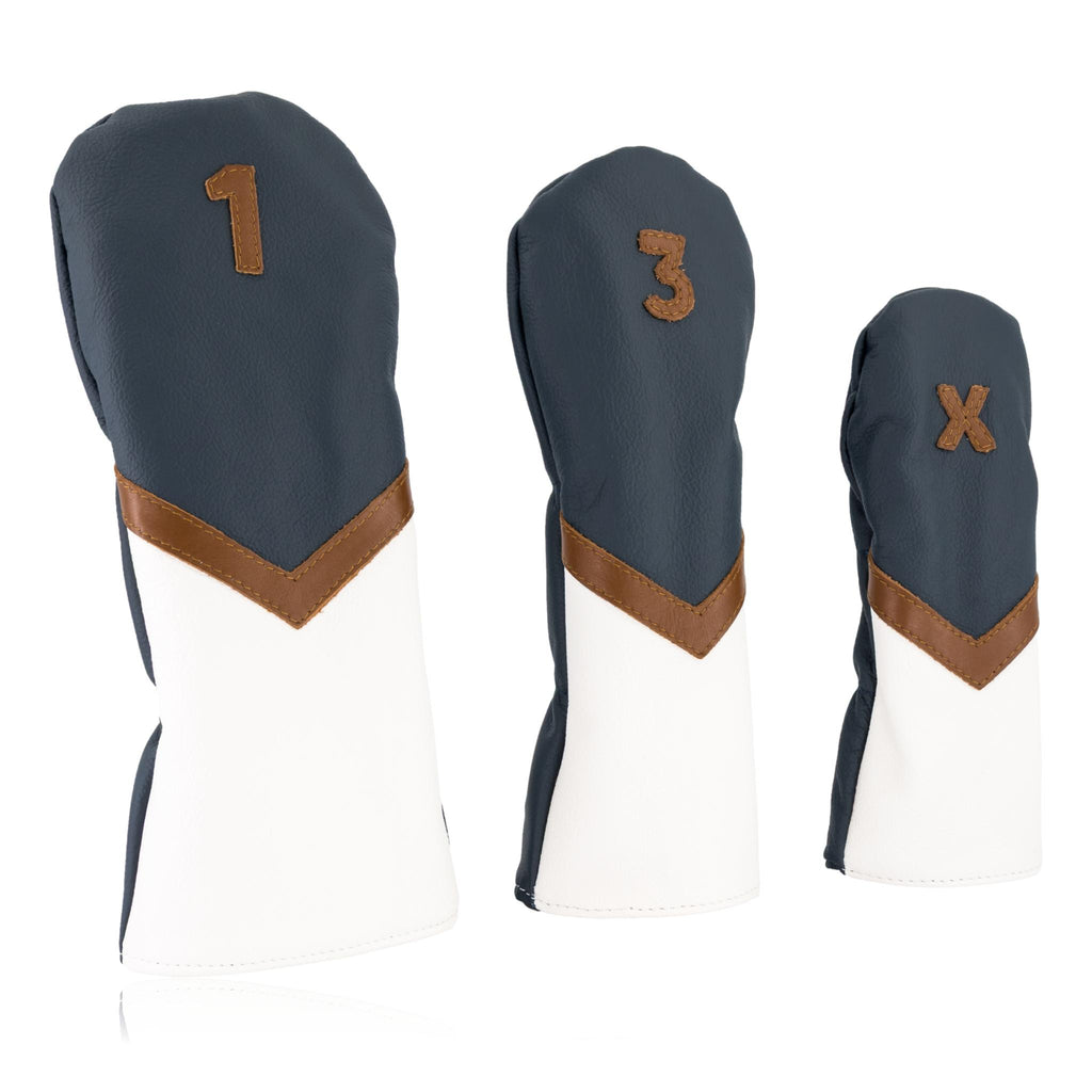 Navy, Brown & White Headcover