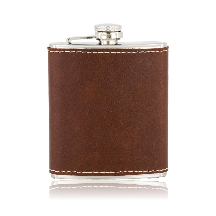 The Fairway Flask hip flask in tan #color_tan