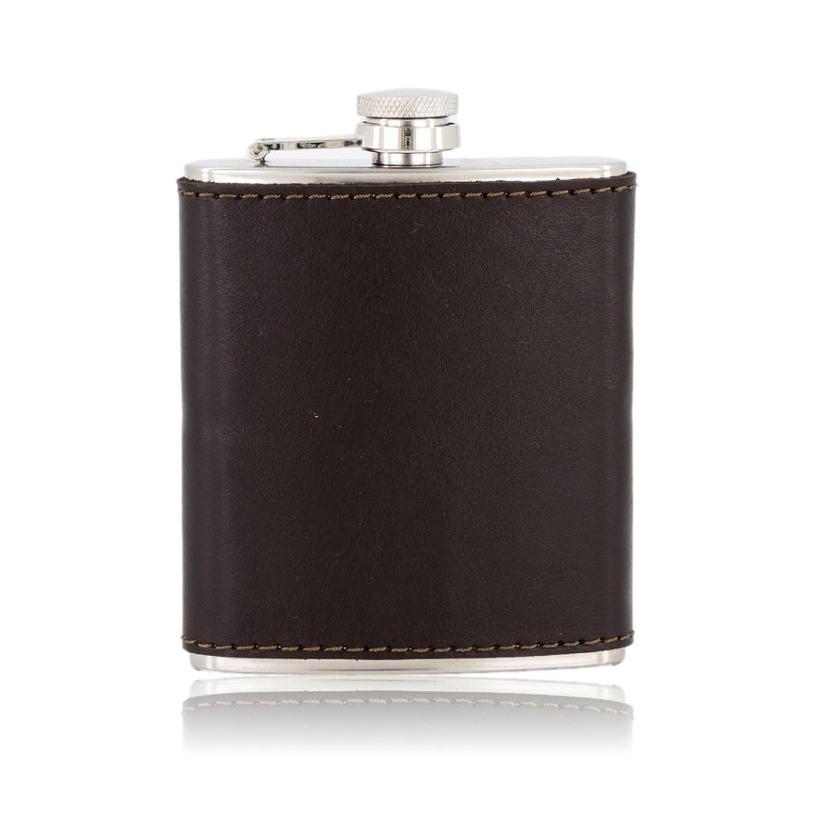 The Fairway Flask hip flask in brown #color_brown