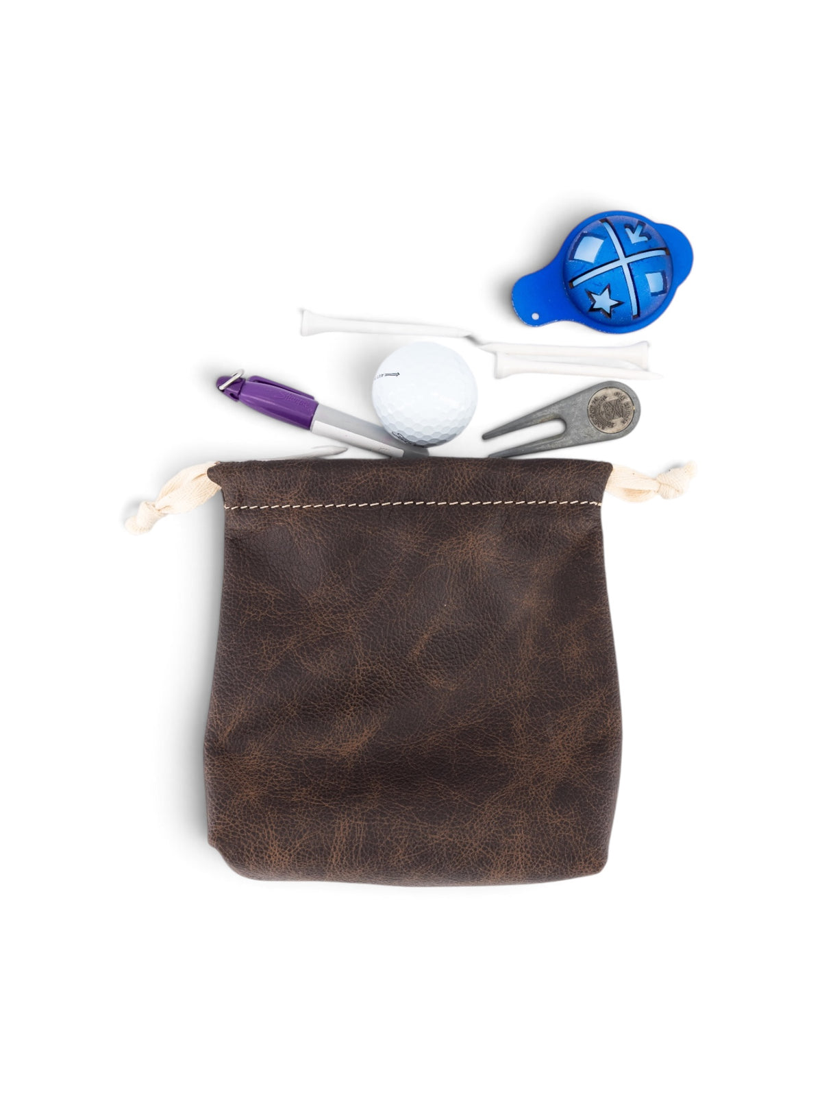Drawstring Pouch in brown, view 2 #color_Brown
