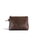 Leather Clip on Pouch in dark brown #color_Dark Brown