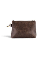 Leather Clip on Pouch in dark brown #color_Dark Brown
