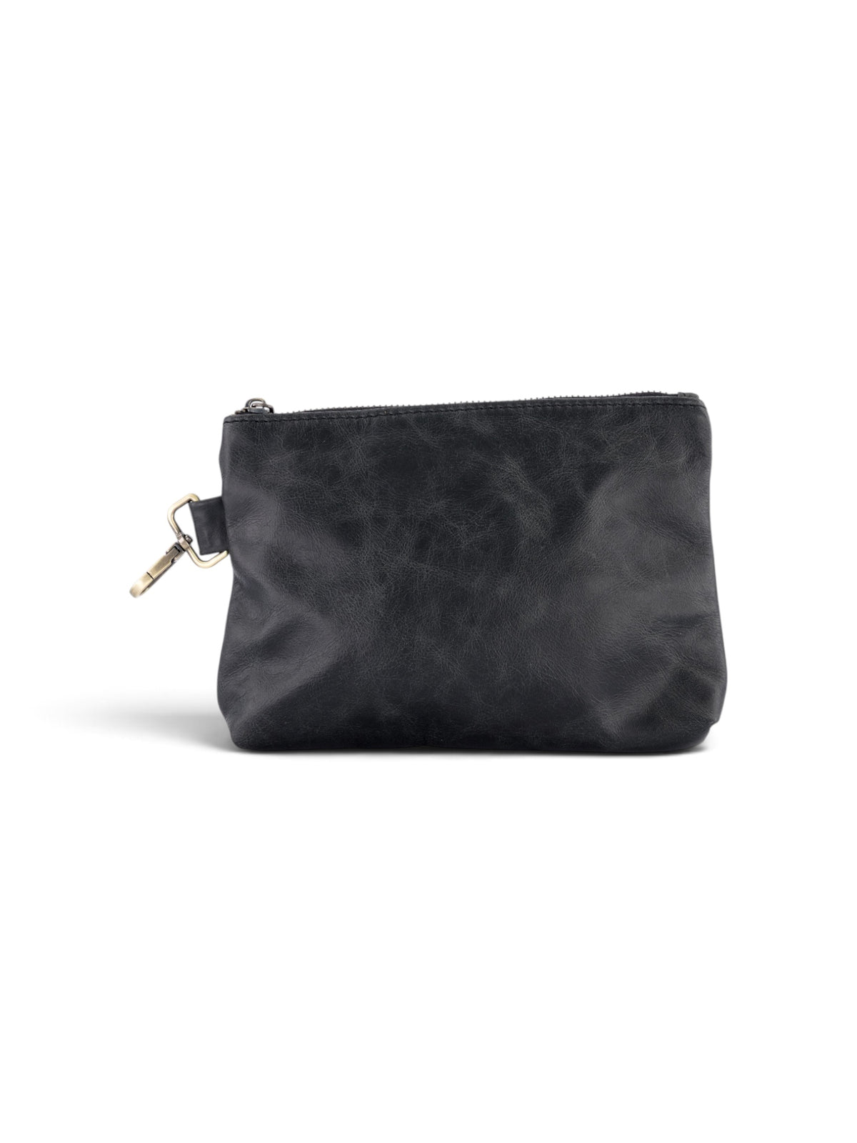 Leather Clip on Pouch in black #color_Black