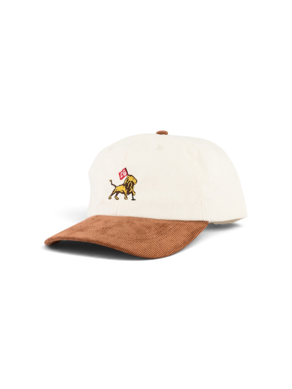 Lion Corduroy cap in burnt orange #color_Burnt Orange