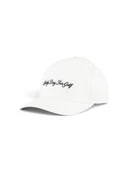 Script - Fitted cap in white, view 3 #color_White