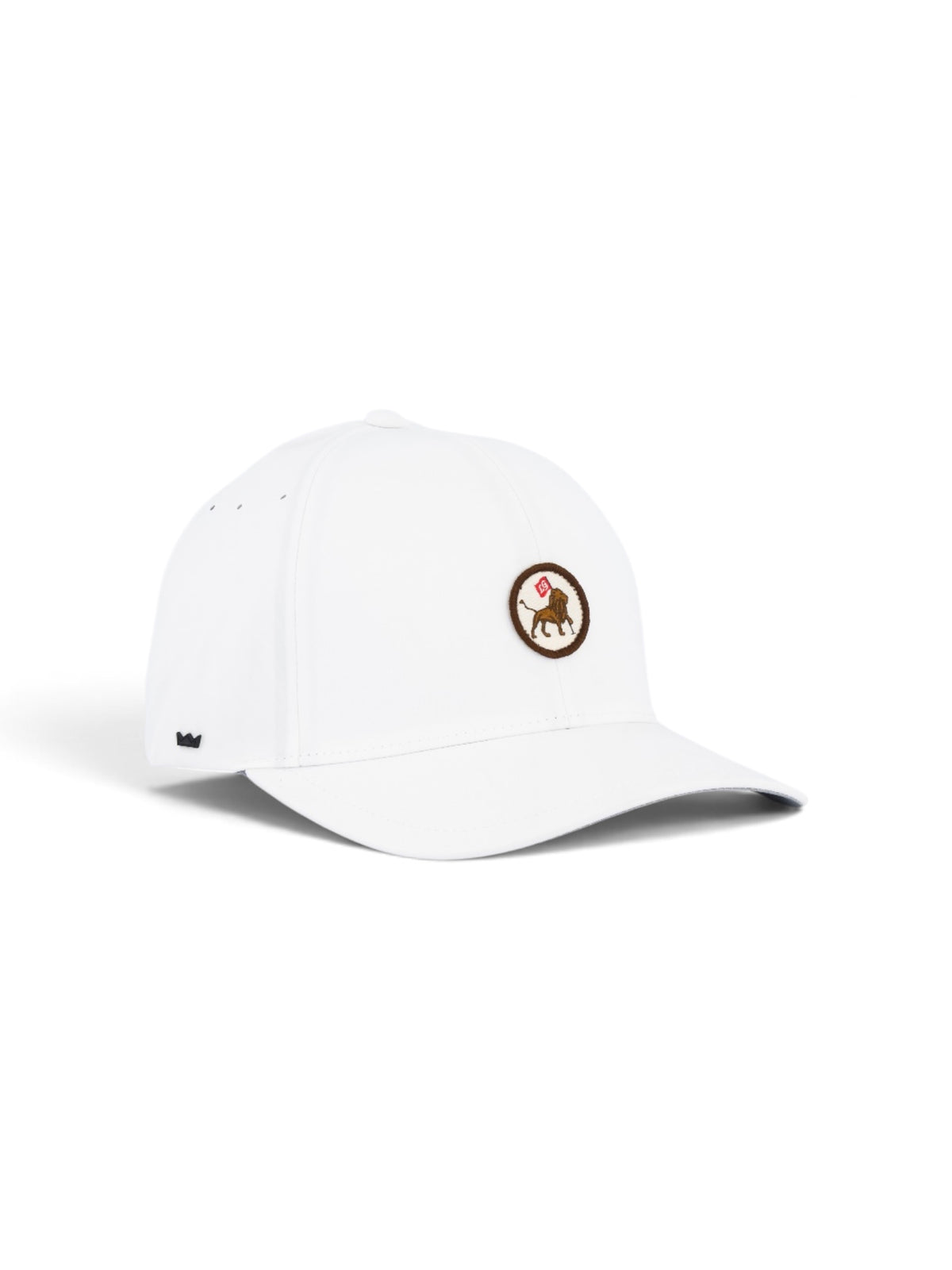 Woven Lion Fitted cap in white, view 2 #color_White
