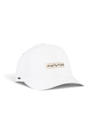 Woven Fitted cap in white, view 3 #color_White