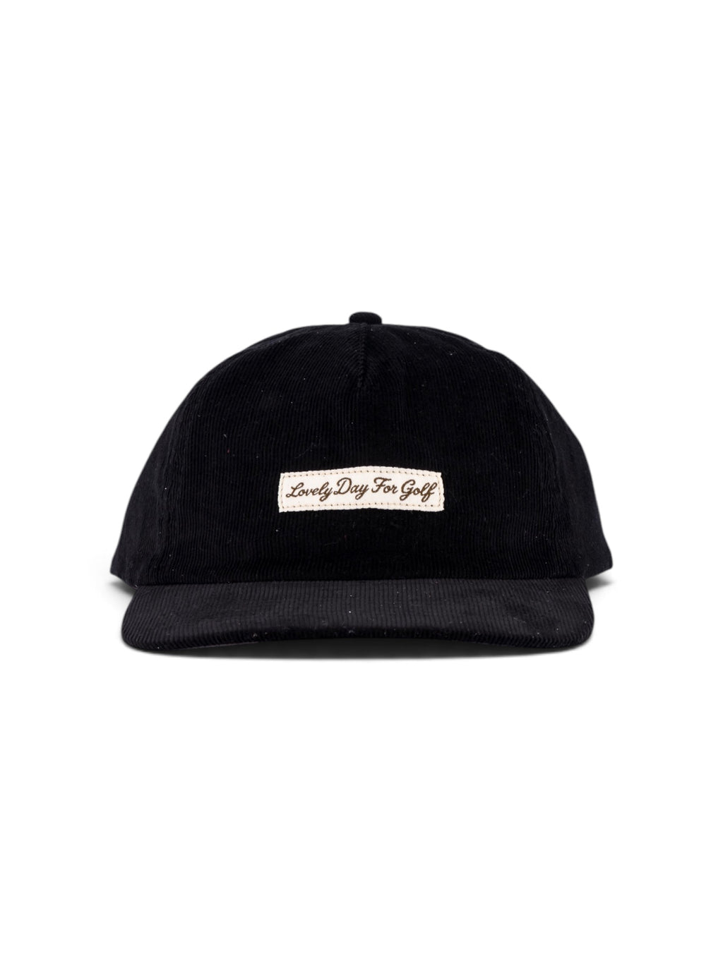 Corduroy Black Script cap
