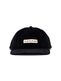 Corduroy Black Script cap