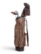 Brown, Chocolate Trim Leather Sunday Bag