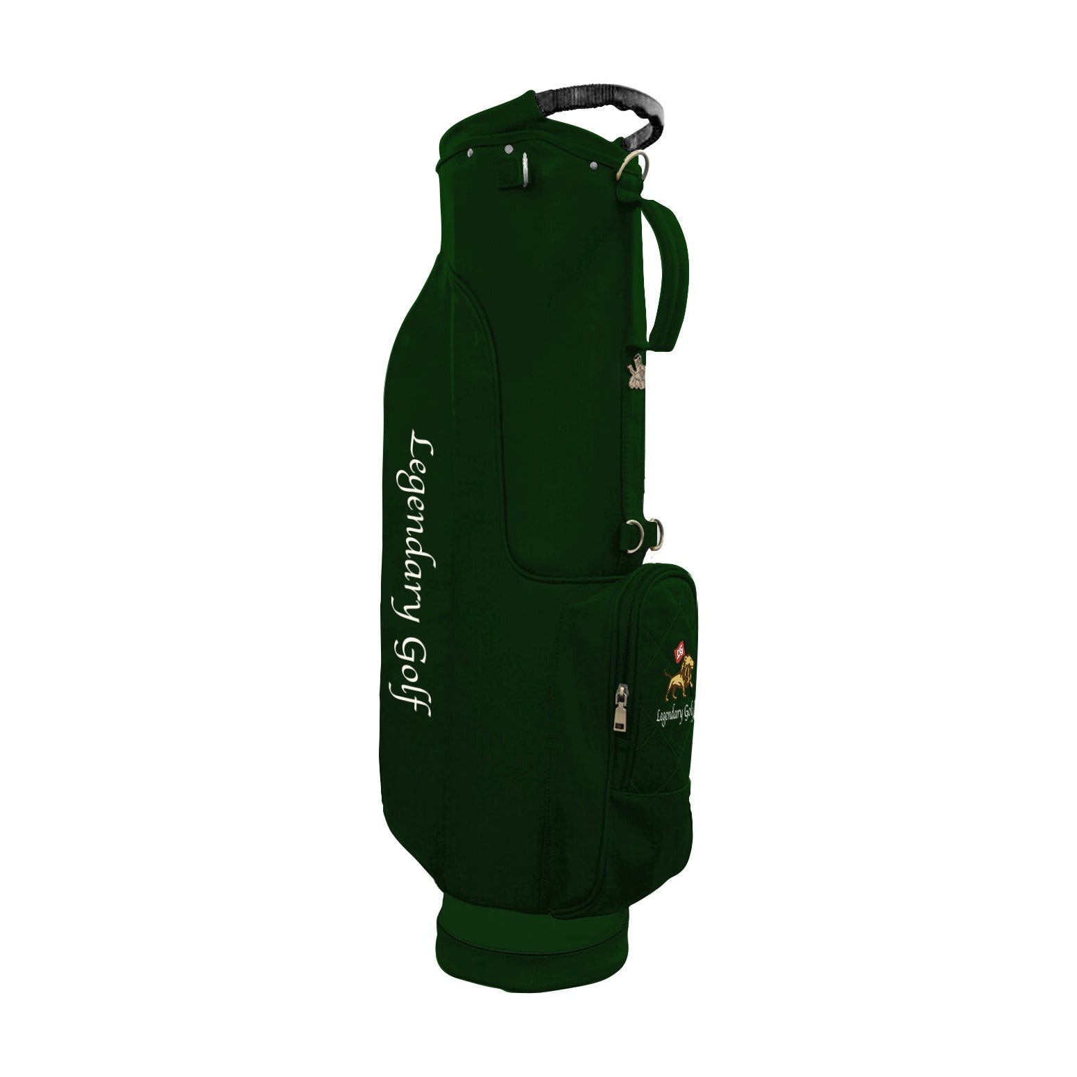 Legendary Golf custom leather golf bag in forest green leather