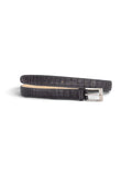 Crocodile Belt in dark grey #color_Dark Grey